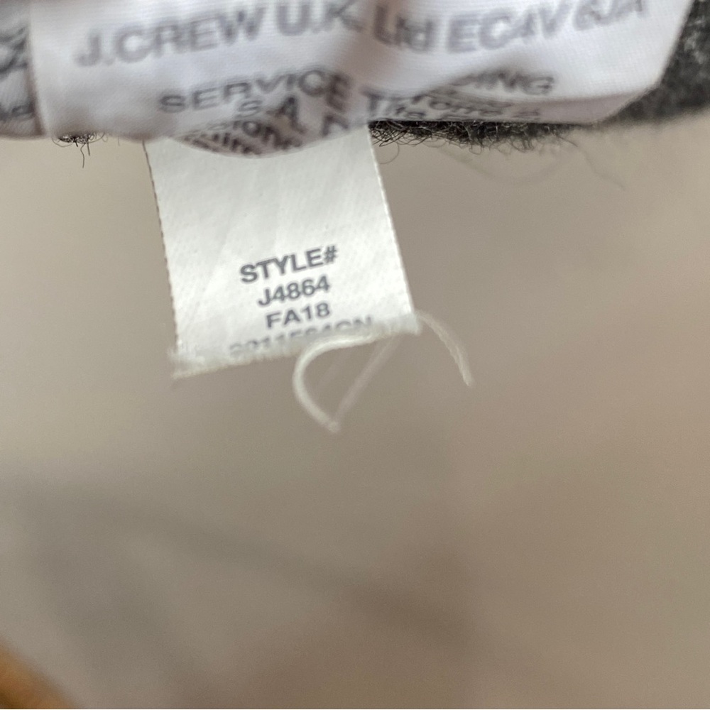 J. Crew Daphne Topcoat in Italian Boiled Wool Dark Gray Size 4 w/ Small Flaw - Picture 9 of 12